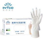 英科医疗（INTCO）一次性医用PVC检查手套 透明色M码 100只/盒